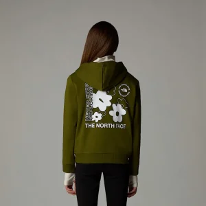 Sweat à Capuche Décontracté Flower Graphic Pour Fille